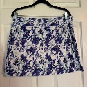 PGA Tour Floral Purple and White Women's Skirt
